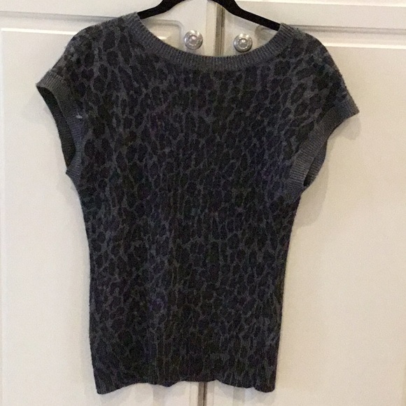 Cache Gray & Black Leopard Print Sweater - Picture 4 of 8